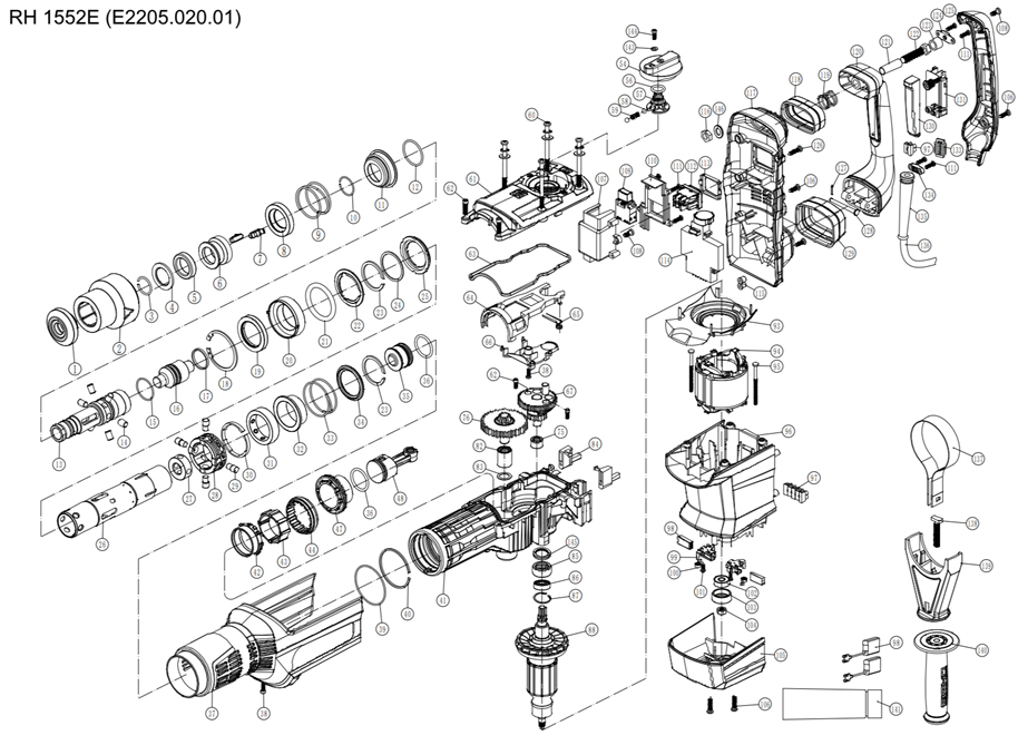 Запчасти Elitech RH 1552E (E2205.020.01)