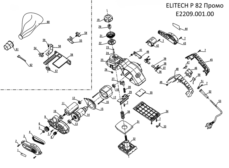 Запчасти Elitech Р 09-82 (E2209.004.00)