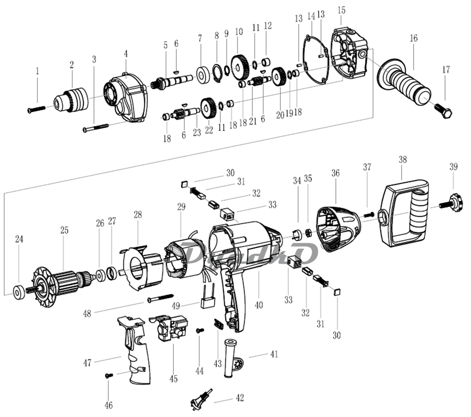 Запчасти Elitech ДМ-1100РЭ