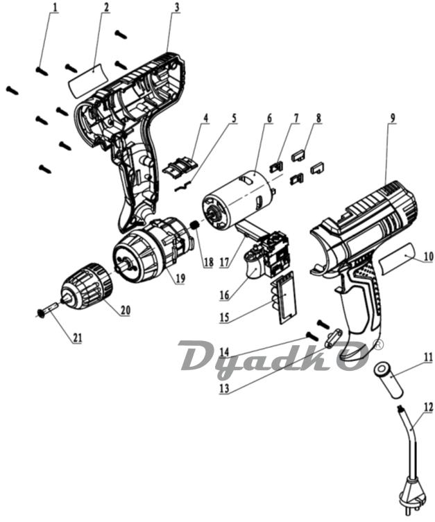 Запчасти Elitech ДШ 0110 РЭ