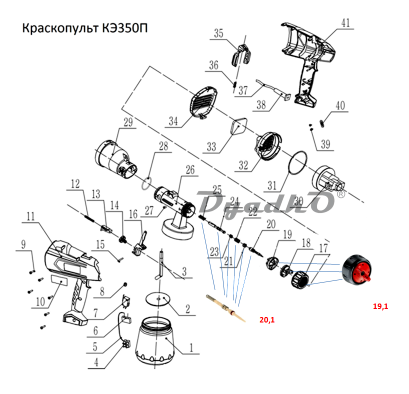 Запчасти Elitech КЭ350П