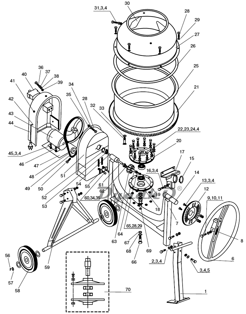 Запчасти Elitech БС 120