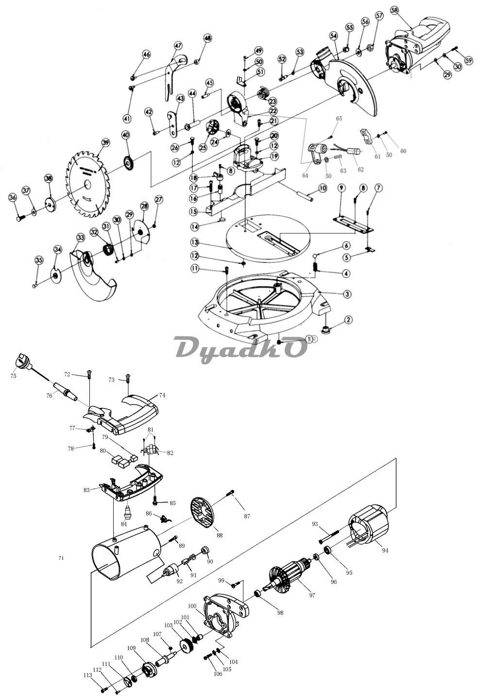 Запчасти Elitech ПТ 1200