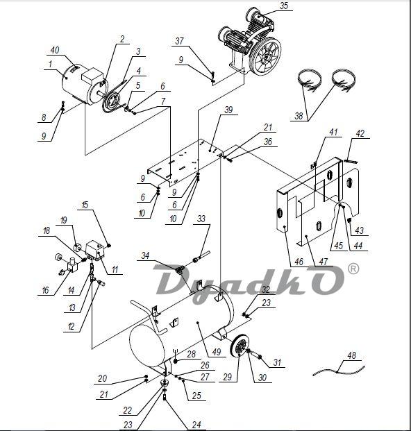 Запчасти, схема и деталировка Elitech КР2051-50-2,2Т