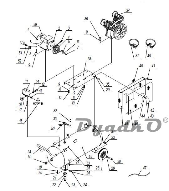 Запчасти, схема и деталировка Elitech КР2065-100-2,2