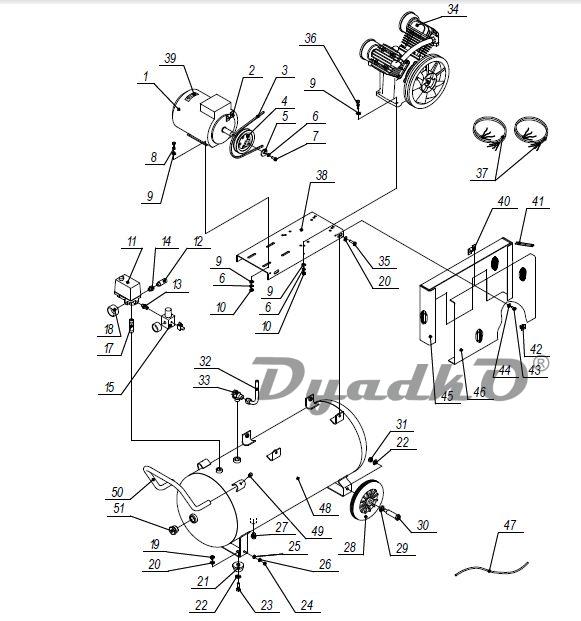 Запчасти, схема и деталировка Elitech КР2065-100-2,2Т
