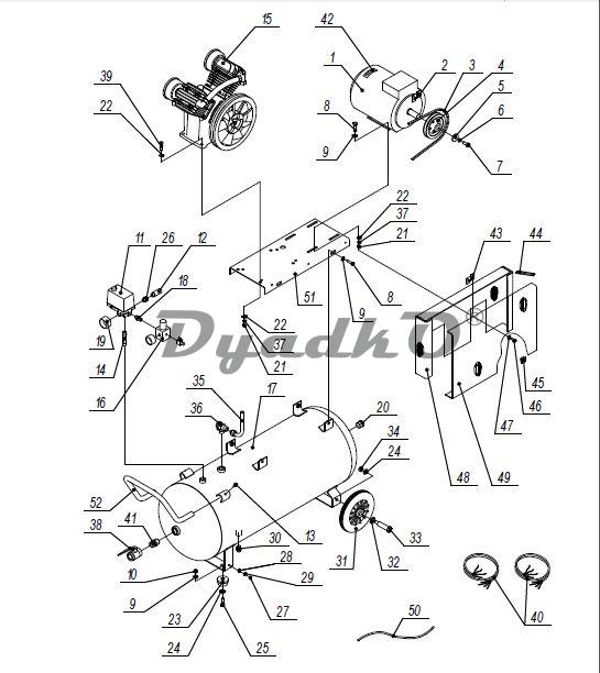 Запчасти, схема и деталировка Elitech КР2065-100-3Т