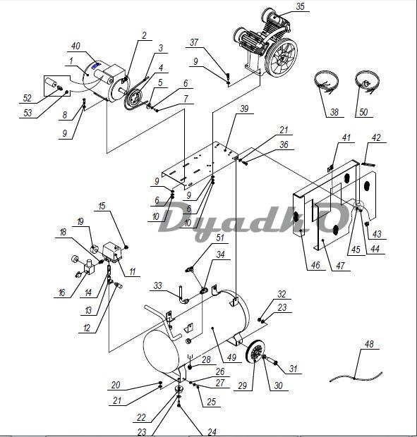 Запчасти, схема и деталировка Elitech КР2065-50-2,2