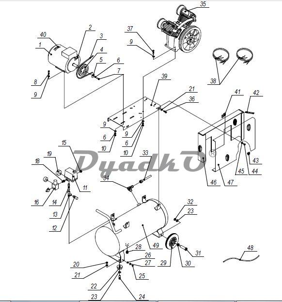 Запчасти, схема и деталировка Elitech КР2065-50-2,2Т