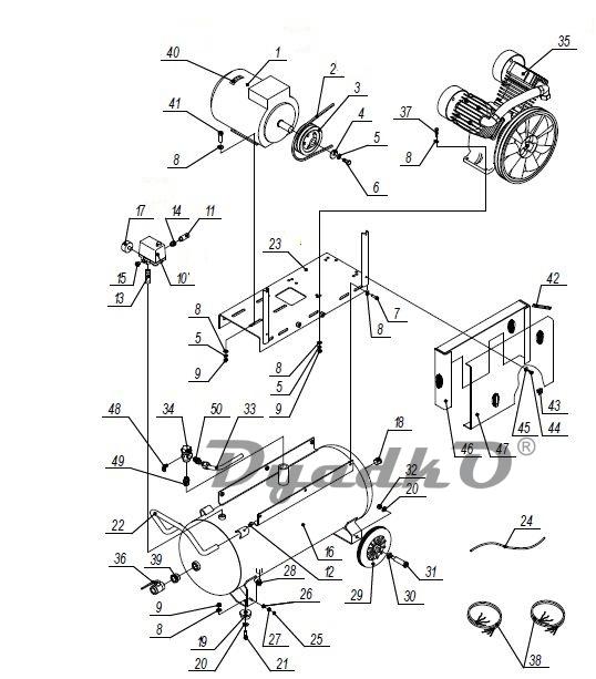 Запчасти, схема и деталировка Elitech КР2095-100-5,5Т
