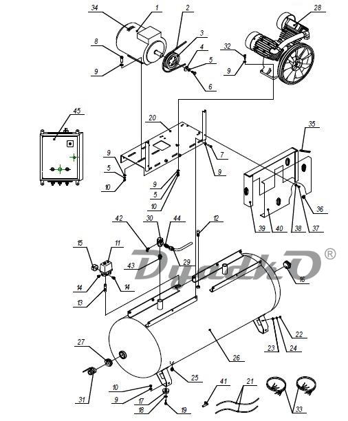 Запчасти, схема и деталировка Elitech КР2095Т-500-11Т