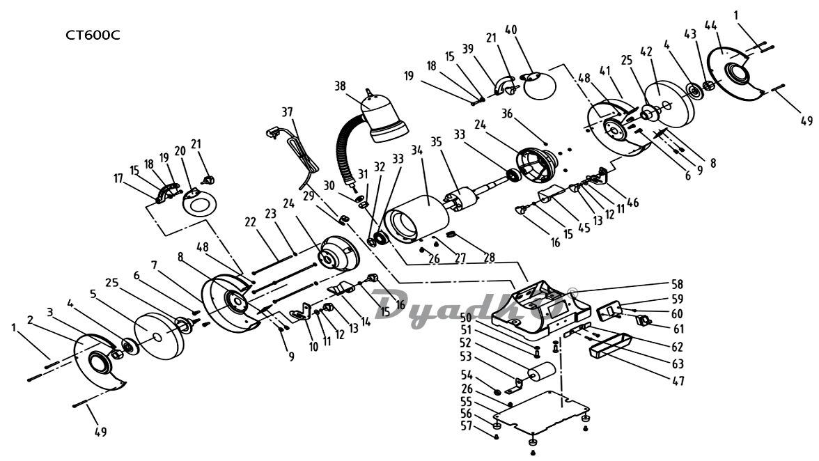 Запчасти Elitech CT 600C