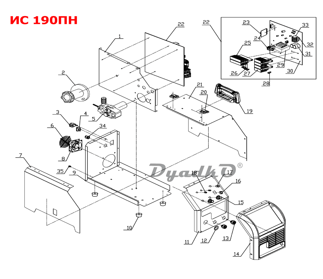 Запчасти Elitech ИС 190ПН