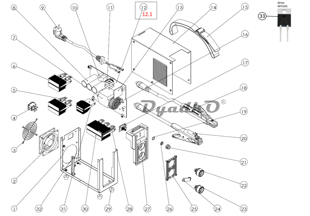 Запчасти Elitech ИС 200М