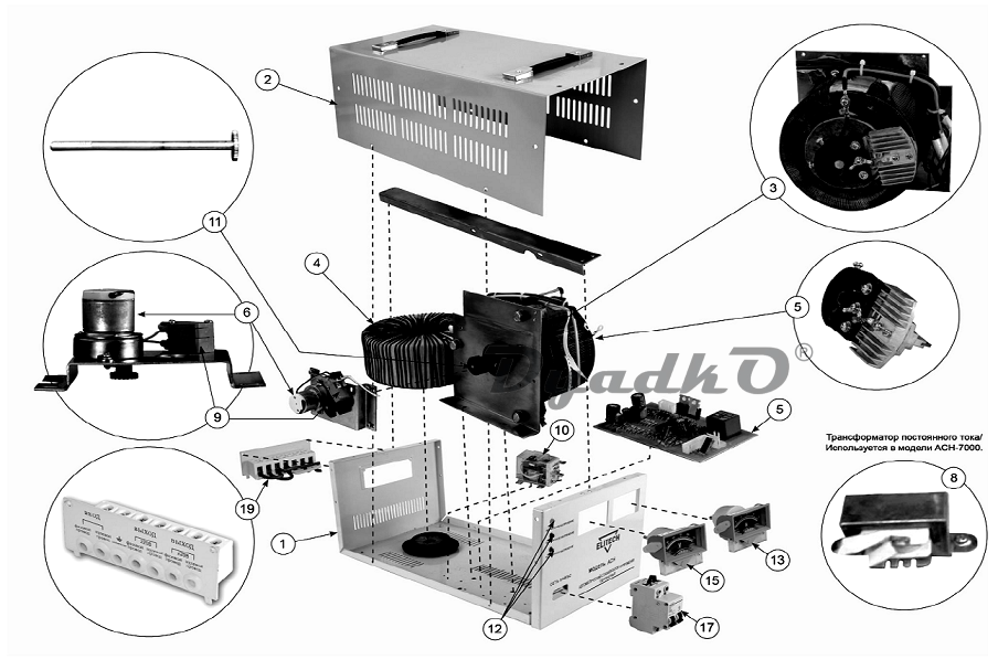 Запчасти, схема и деталировка Elitech АСН 3000