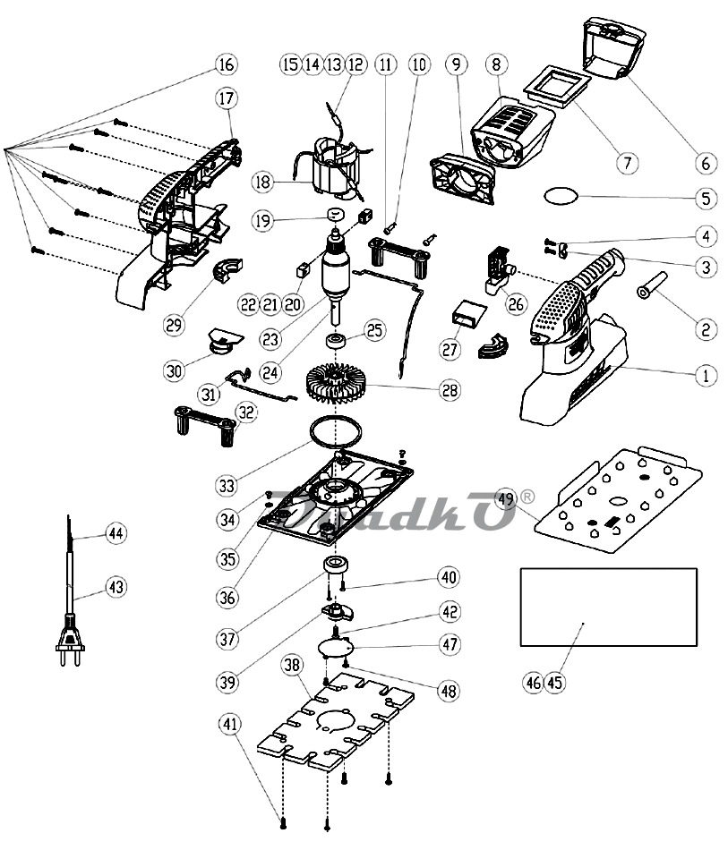 Запчасти Elitech МШВ 0423Э