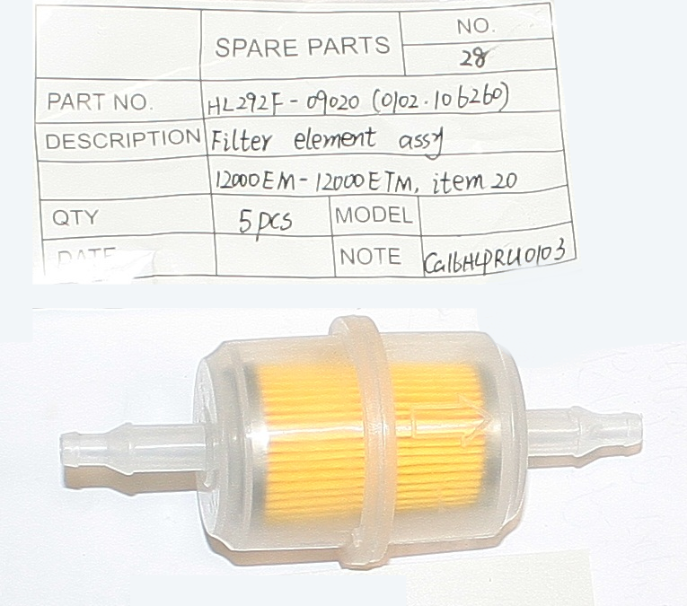 HL292F-09020; Фильтр топливный; <br>(Артикул: 0102.106260)