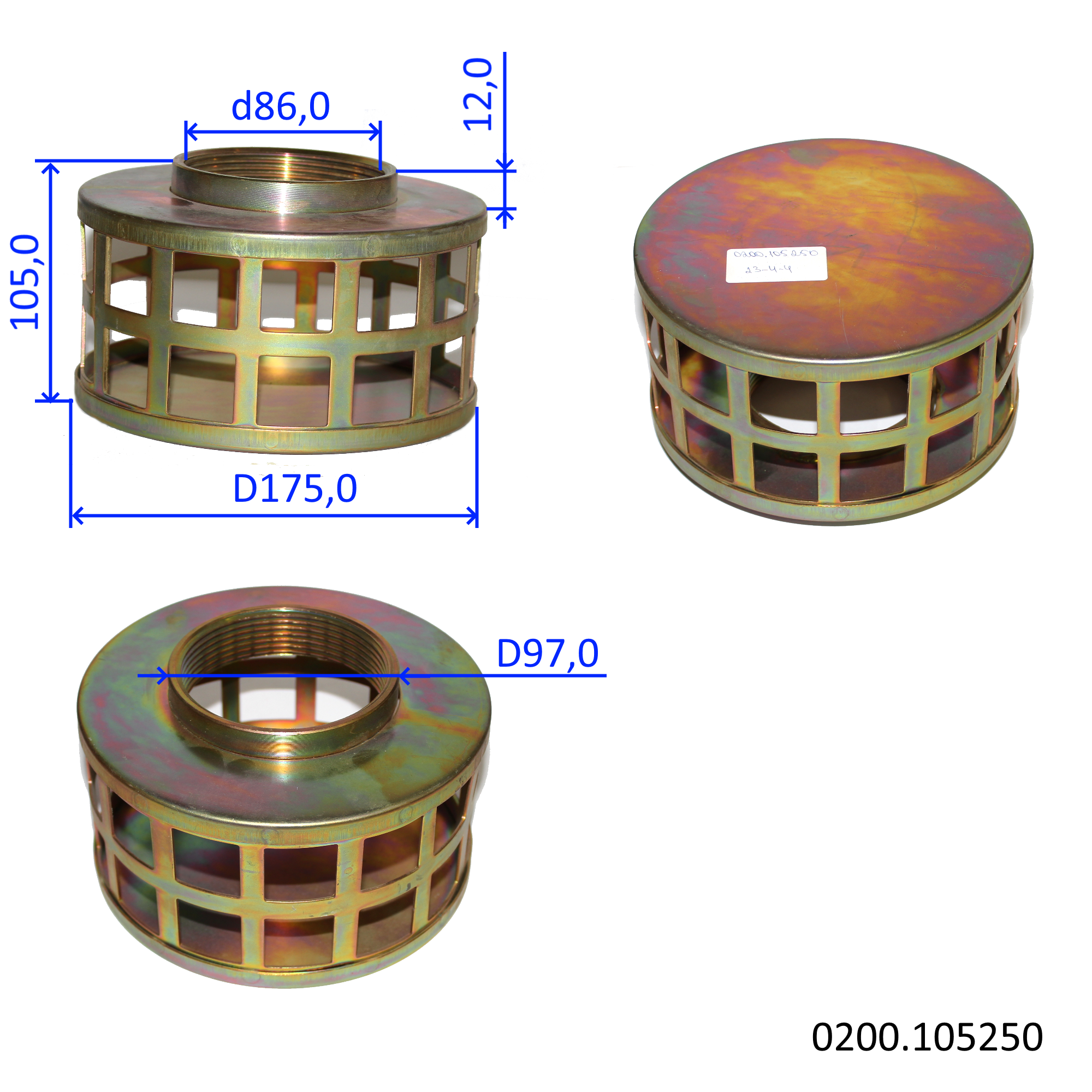 HL80SP-02412; Сетка фильтра; <br>(Артикул: 0200.105250)