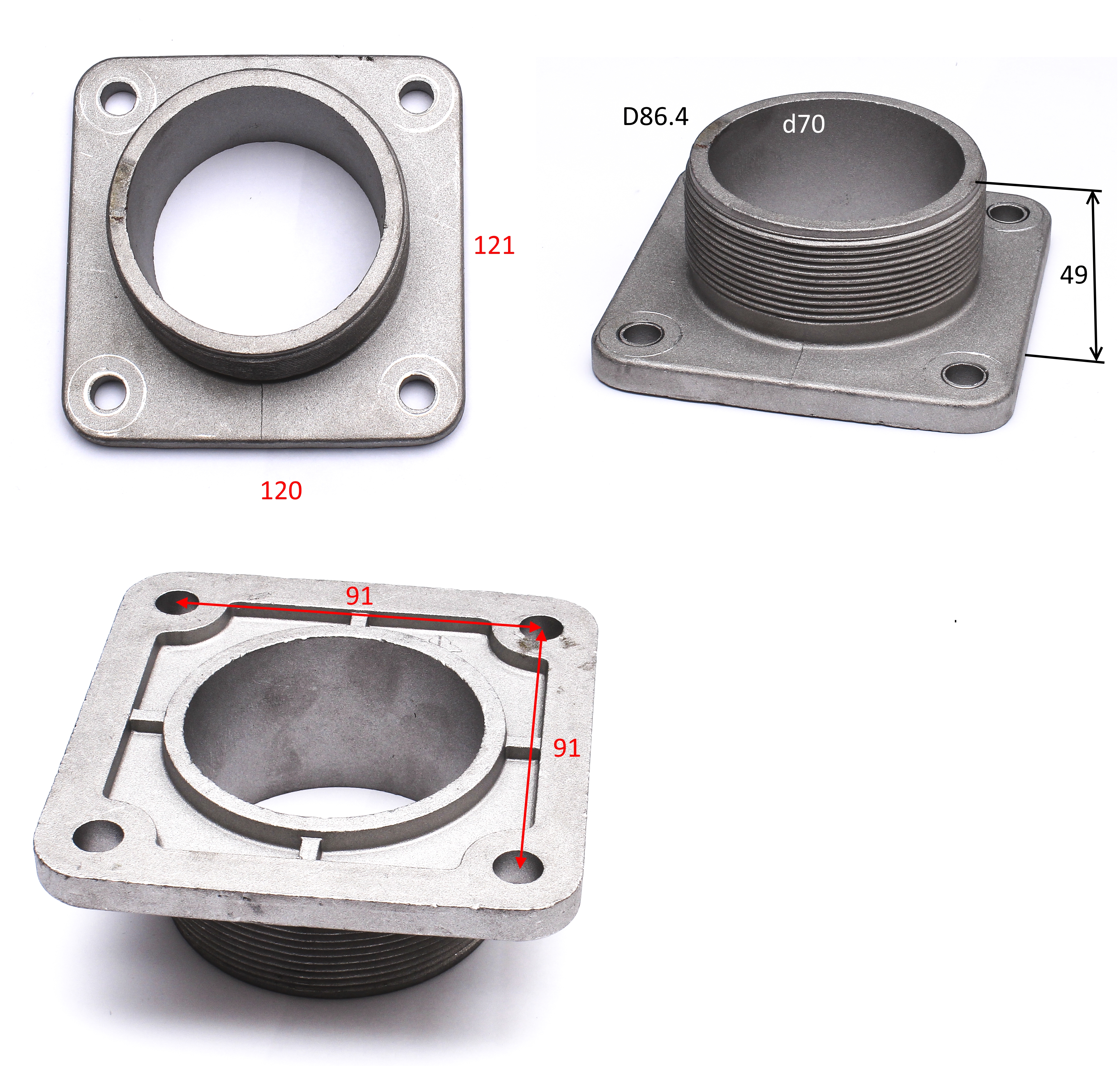 HL80SP-02301; Фланец выпускной; <br>(Артикул: 0200.106950)
