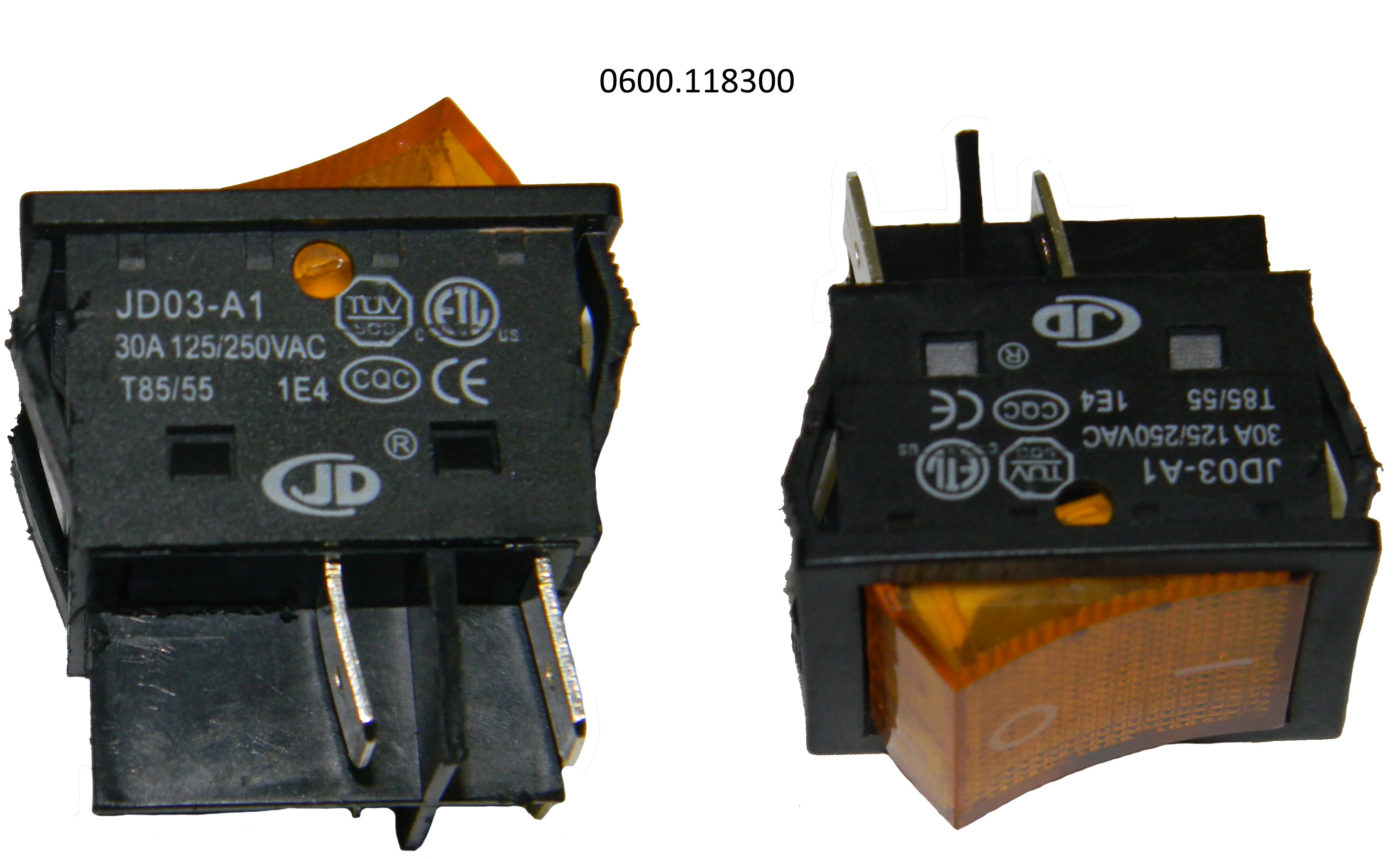 30715053 Выключатель JD03-A1 30A 125/250 VAC <br>(Артикул: 0600.118300)
