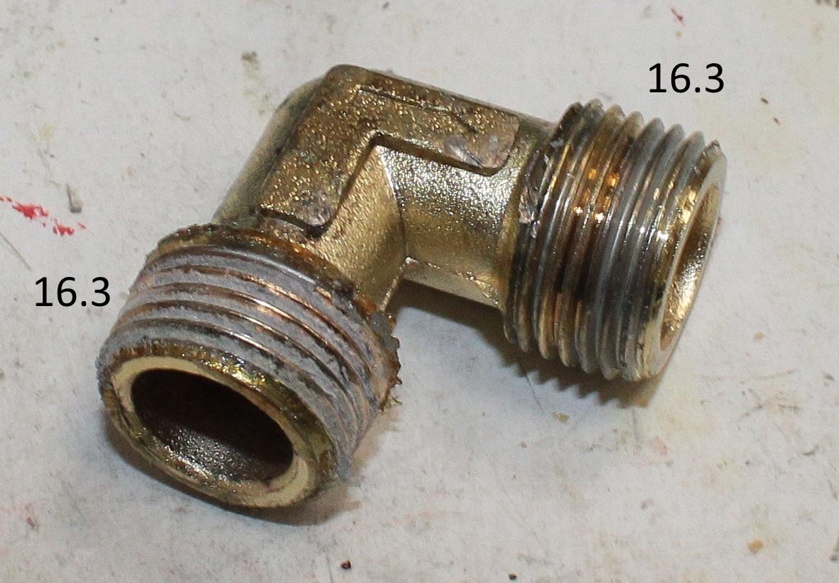 Фитинг угольник R3/8\