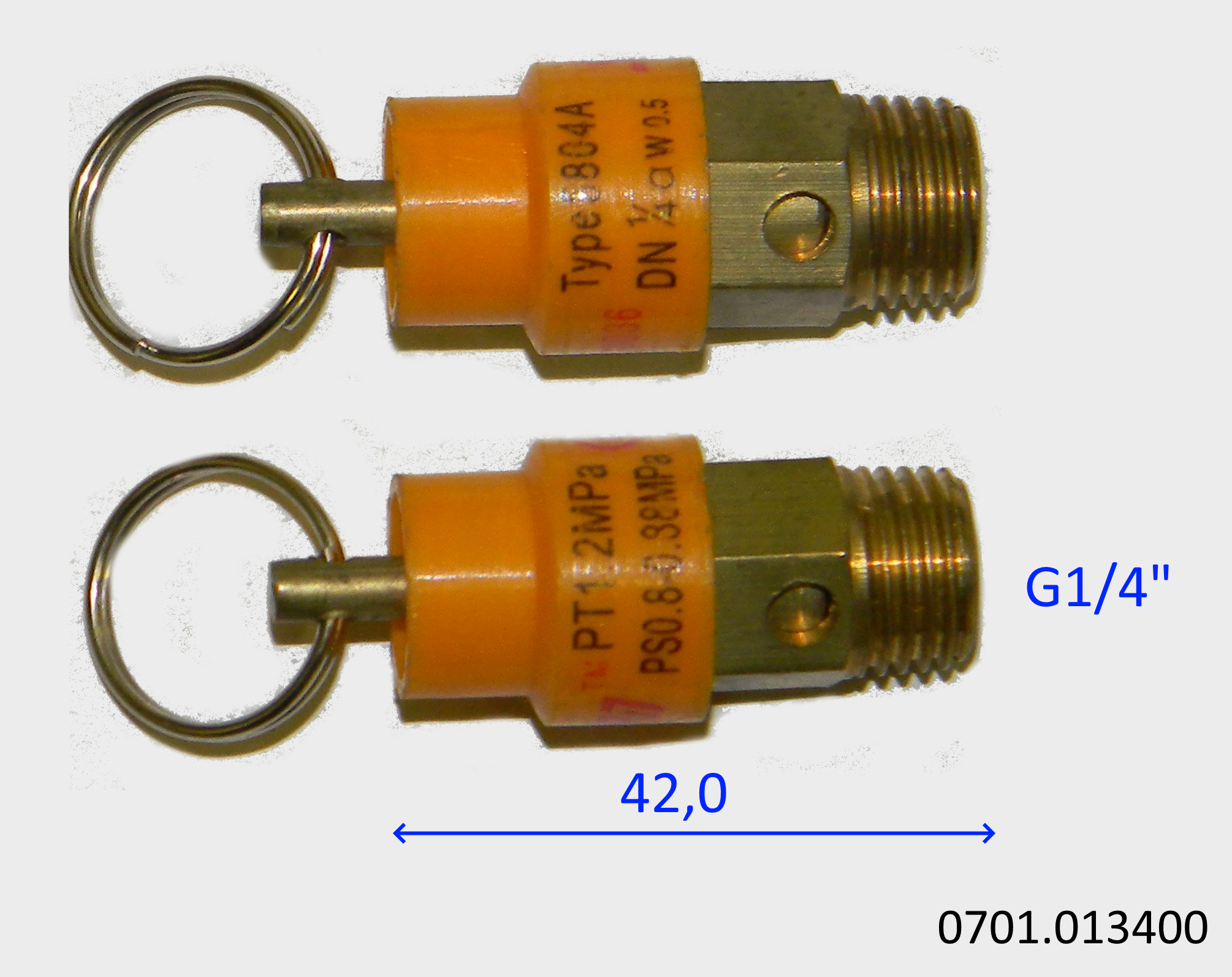 Клапан предохранительный Туре3804А 1.2МРа D4mm Gl/4\'-dl 3.157/Р1,337/19-М <br>(Артикул: 0701.013400)