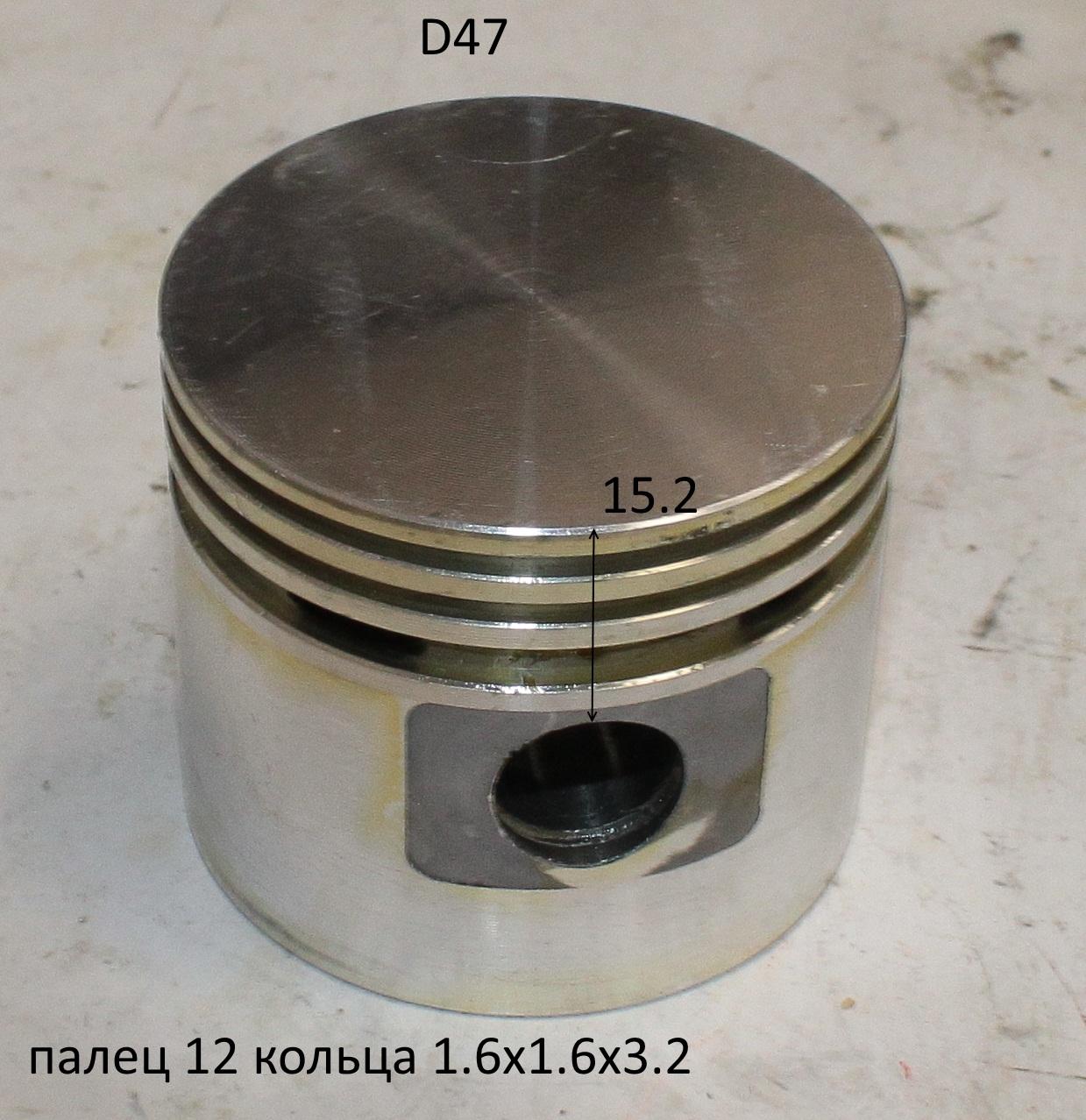 Поршень 47x40-15-12 3-кольца-47хЗ/1,5/1,5 <br>(Артикул: 0701.020100)