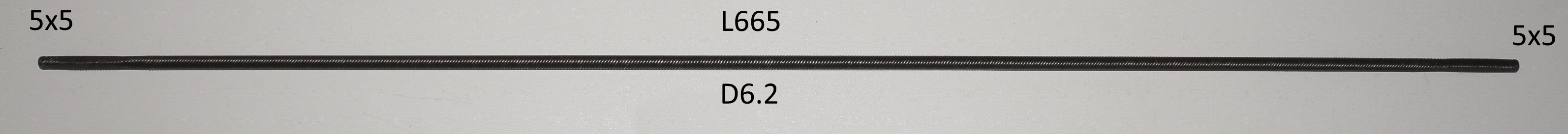 Вал гибкий верхней штанги L=660мм 5х5мм <br>(Артикул: 0802.072500)