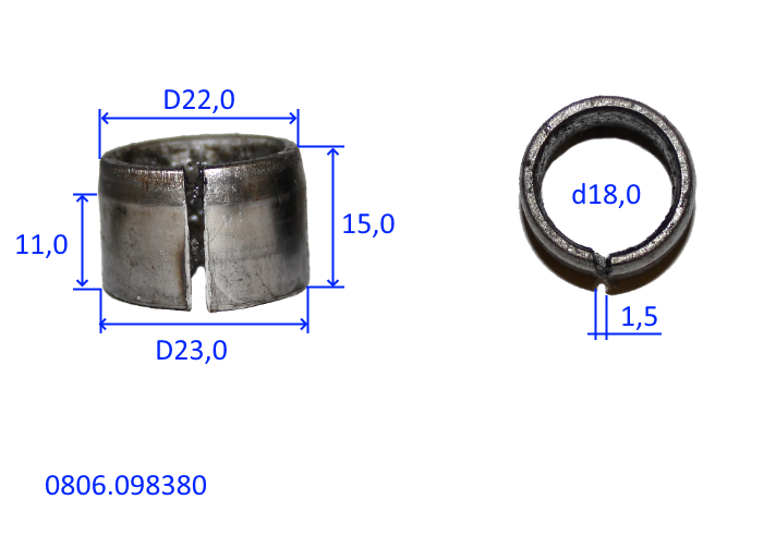 A010305 Втулка разрезная <br>(Артикул: 0806.098380)