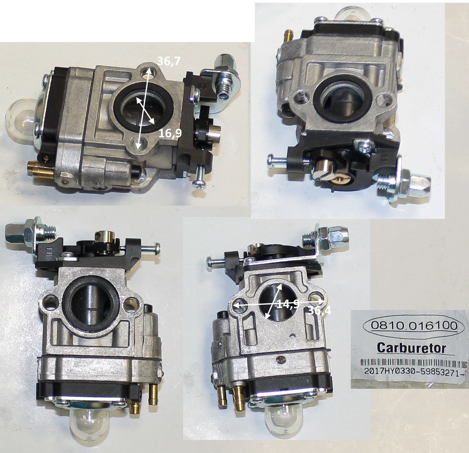 Карбюратор \\ carburetor, HY-E58062 <br>(Артикул: 0810.016100)