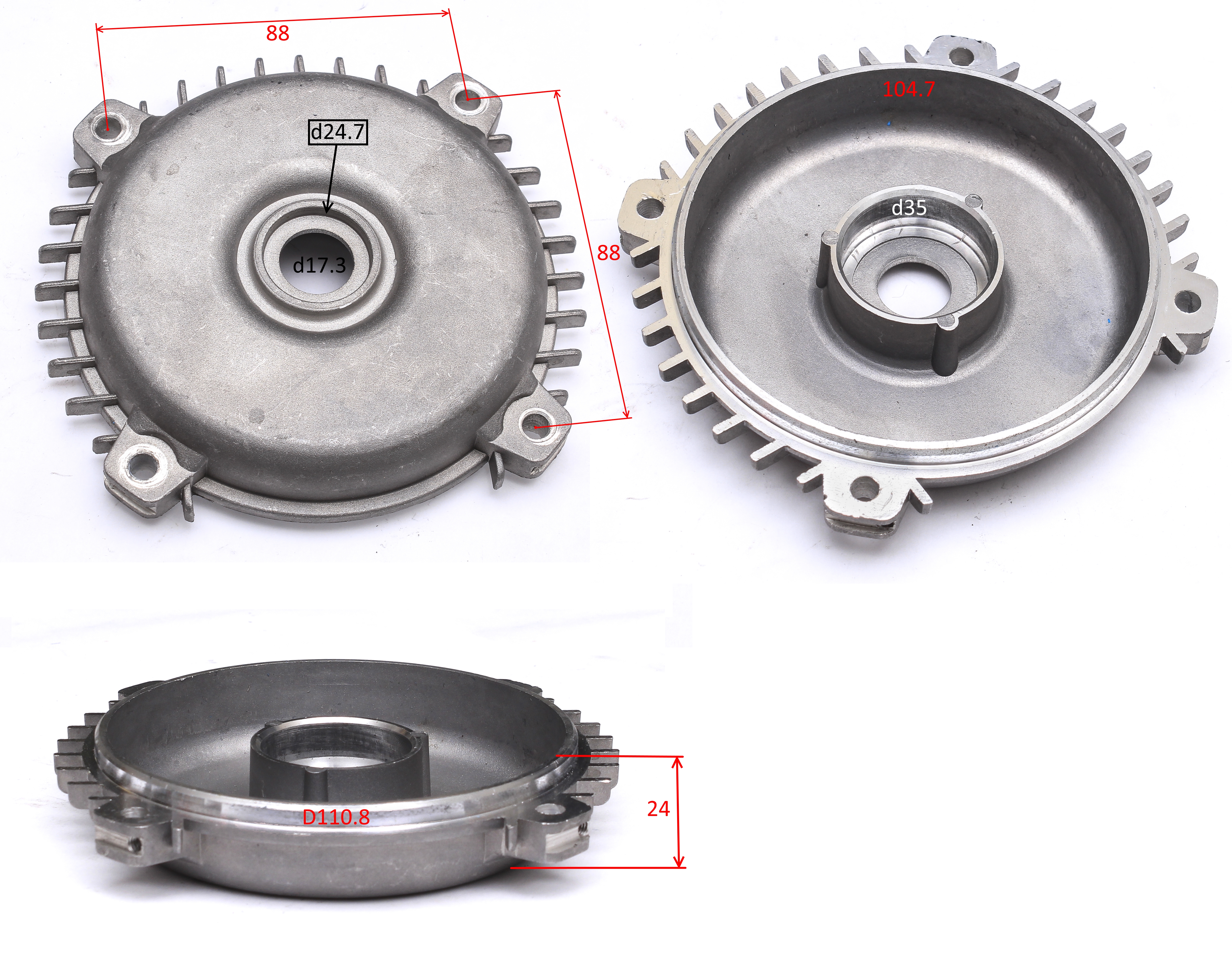 FGP1000JDF-24-22; Крышка электродвигателя задняя; <br>(Артикул: 1001.067000)