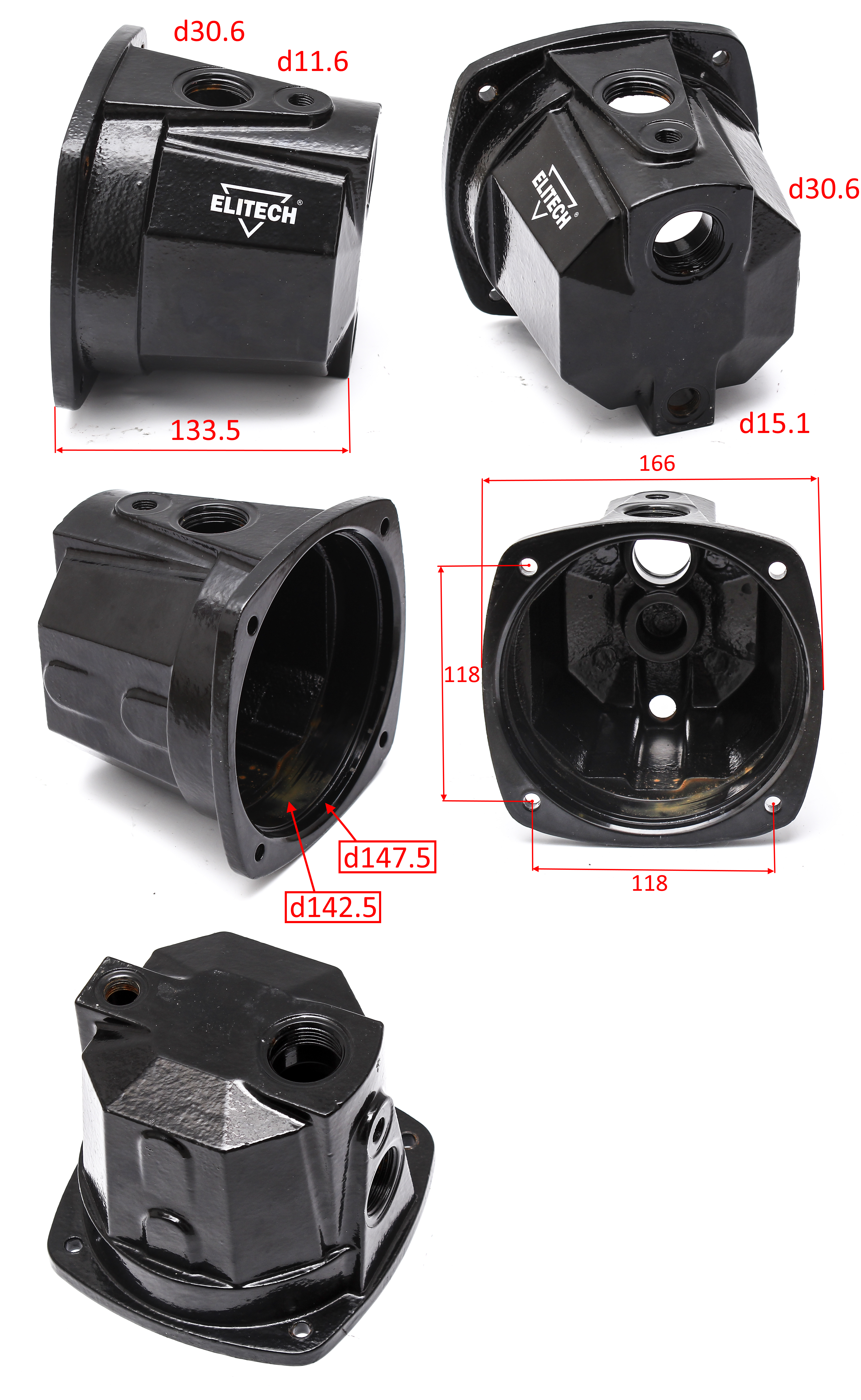FGP1000JDF-24-6; Корпус помпы (чугун); <br>(Артикул: 1001.076750)